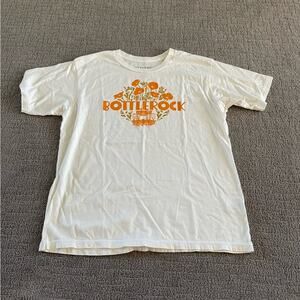 Women’s XL Bottlerock Concert White T-Shirt with Orange Print